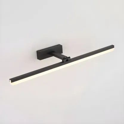 Edge Sleek Black LED Linear Vanity Light for Bathroom Mirror Image - 20