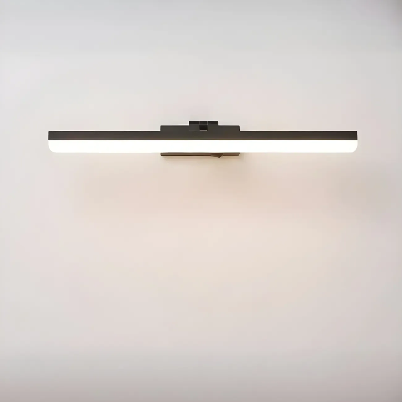 Edge Sleek Black LED Linear Vanity Light for Bathroom Mirror Image - 22
