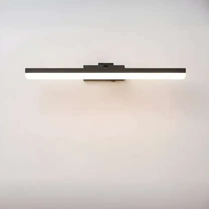 Edge Sleek Black LED Linear Vanity Light for Bathroom Mirror Image - 22