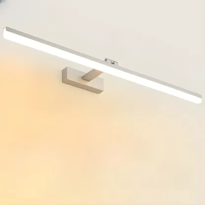 Edge Sleek Black LED Linear Vanity Light for Bathroom Mirror Image - 23
