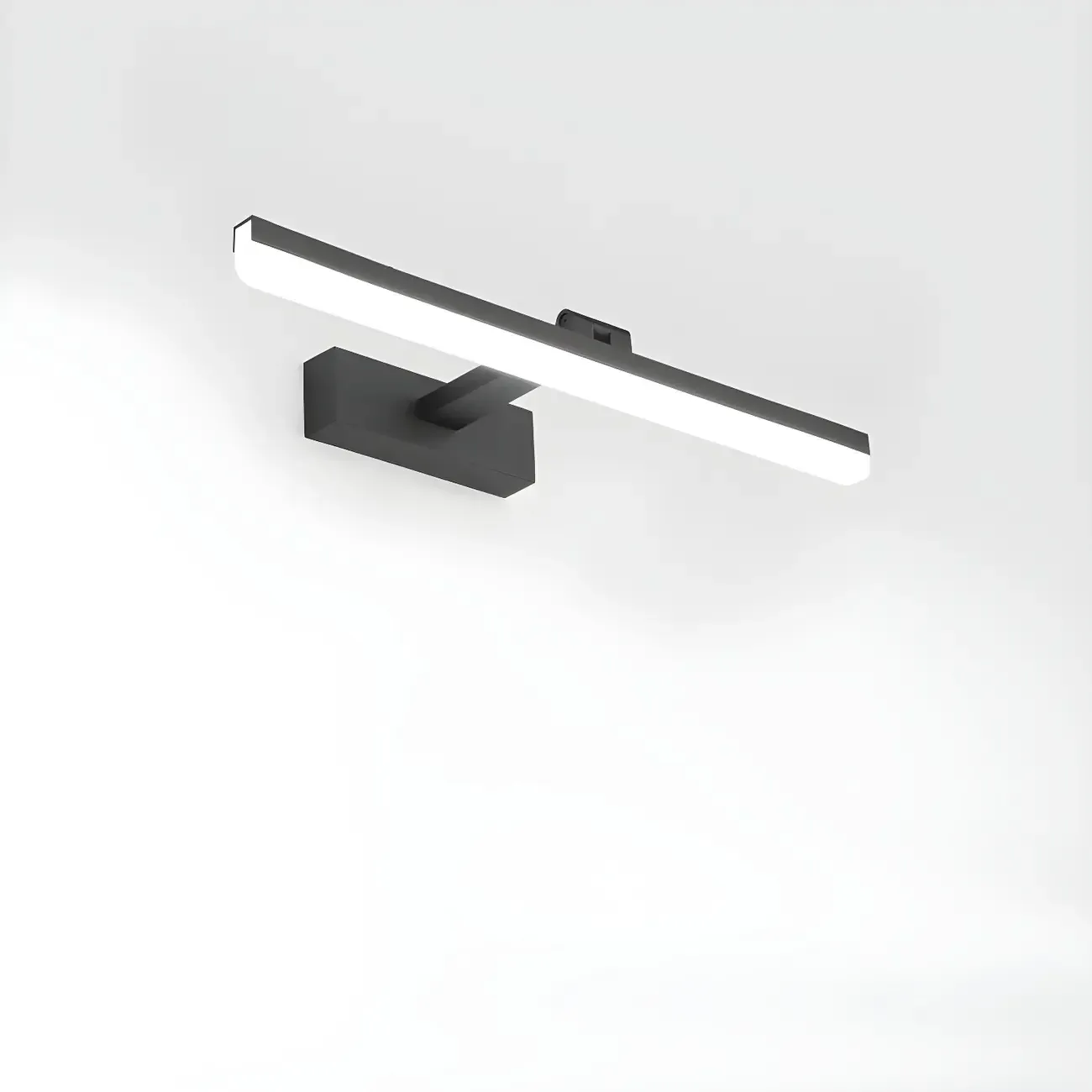 Edge Sleek Black LED Linear Vanity Light for Bathroom Mirror Image - 25