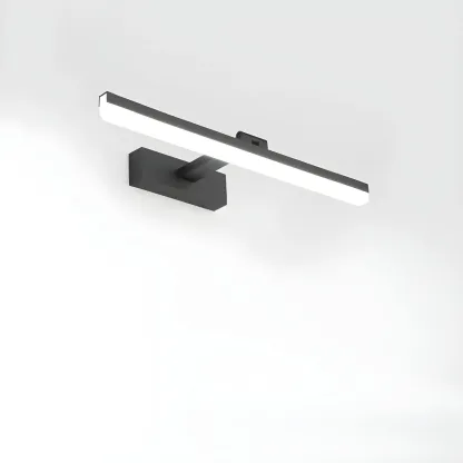 Edge Sleek Black LED Linear Vanity Light for Bathroom Mirror Image - 25