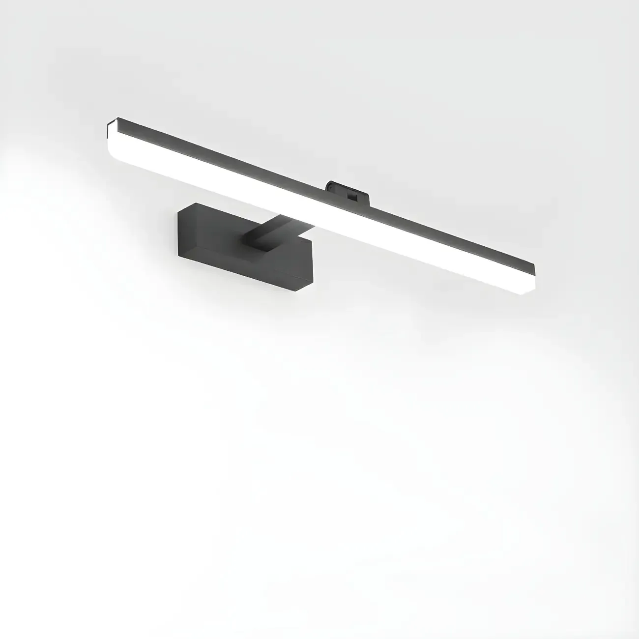 Edge Sleek Black LED Linear Vanity Light for Bathroom Mirror Image - 28