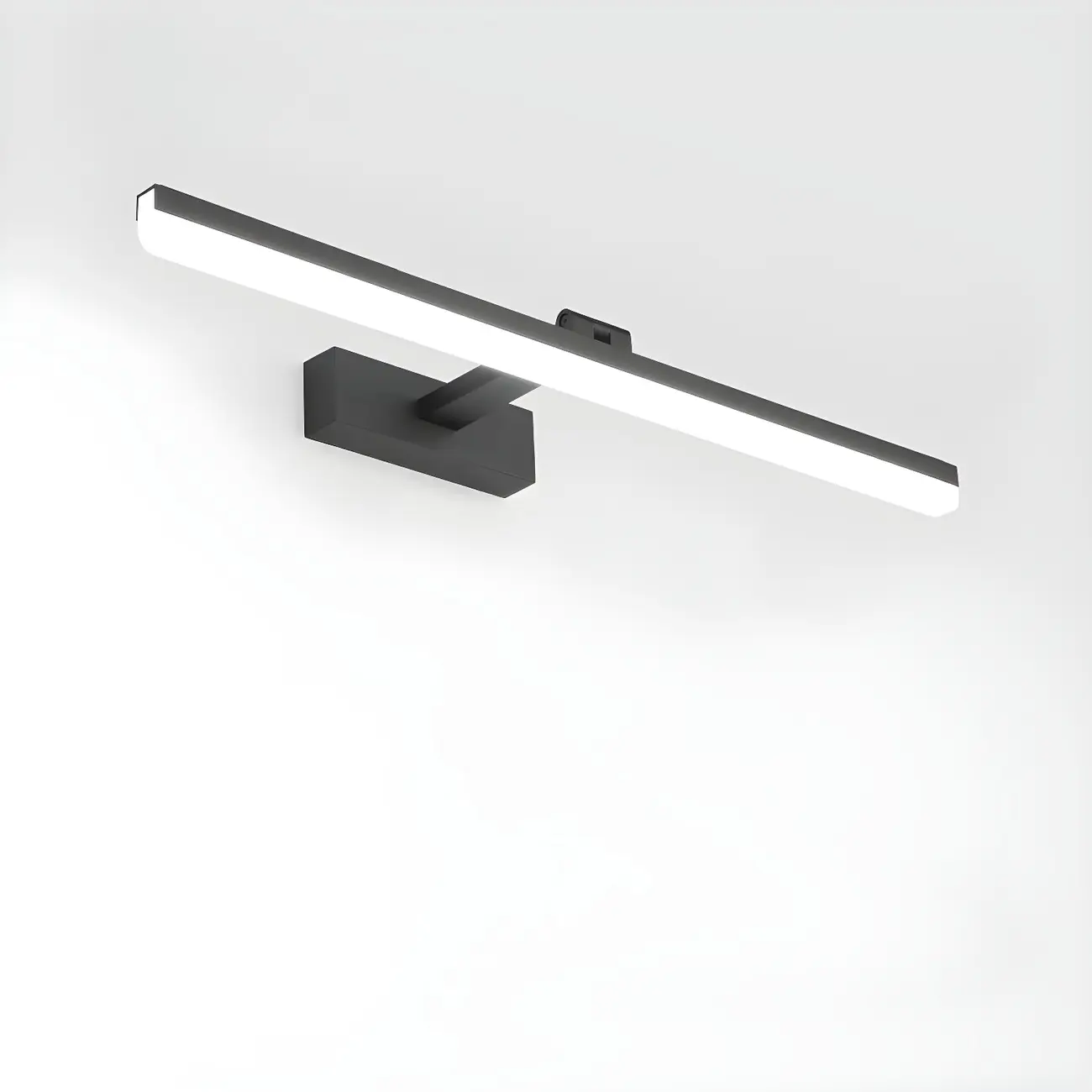 Edge Sleek Black LED Linear Vanity Light for Bathroom Mirror Image - 30 | homeyfad