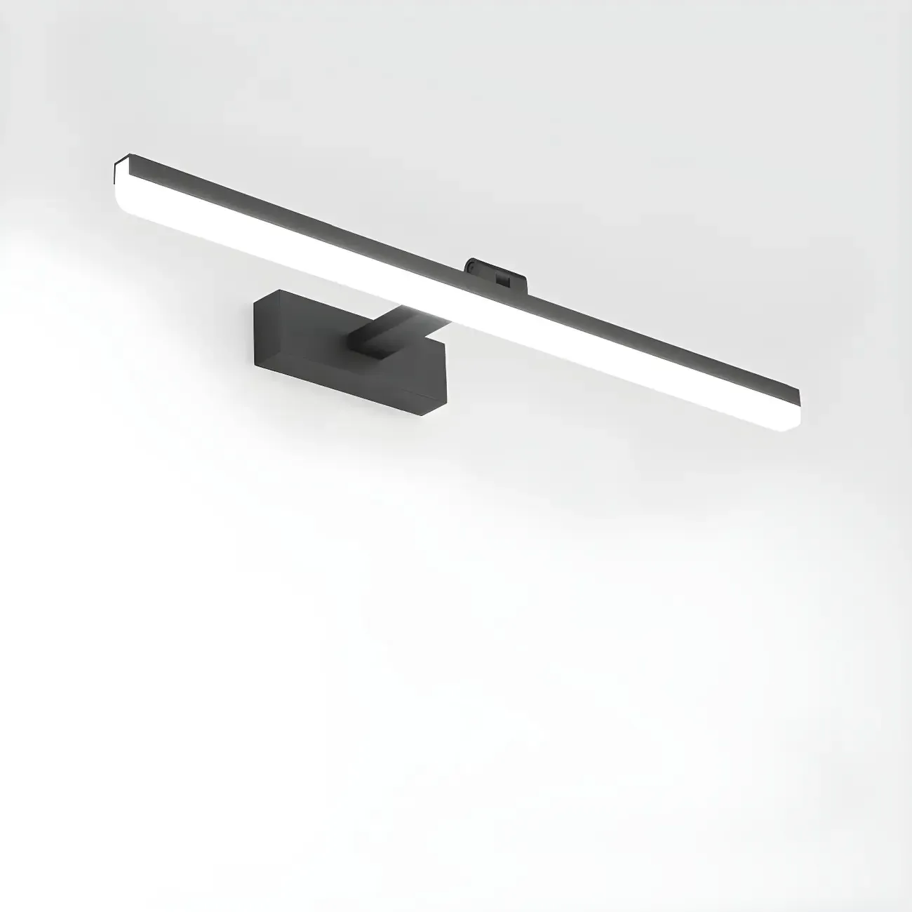 Edge Sleek Black LED Linear Vanity Light for Bathroom Mirror Image - 30