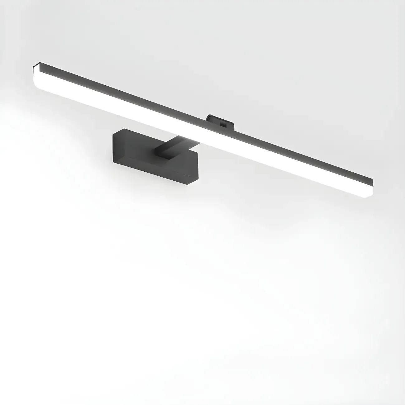 Edge Sleek Black LED Linear Vanity Light for Bathroom Mirror Image - 32