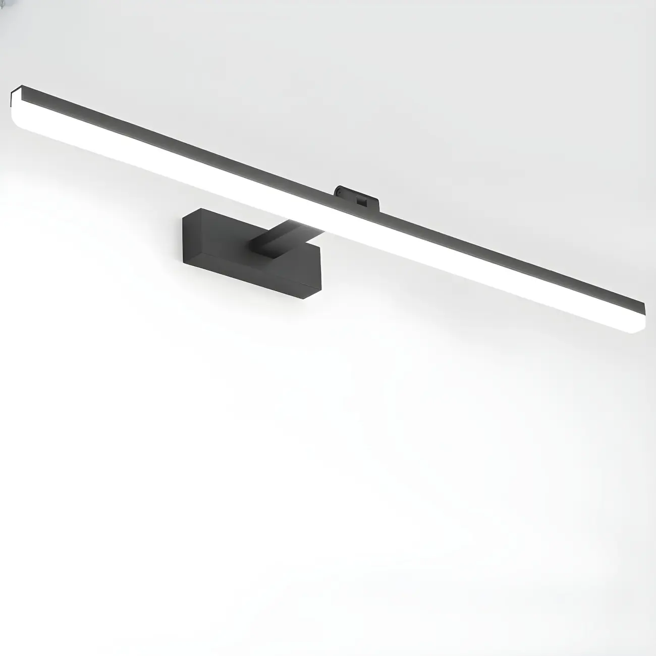 Edge Sleek Black LED Linear Vanity Light for Bathroom Mirror Image - 34 | homeyfad