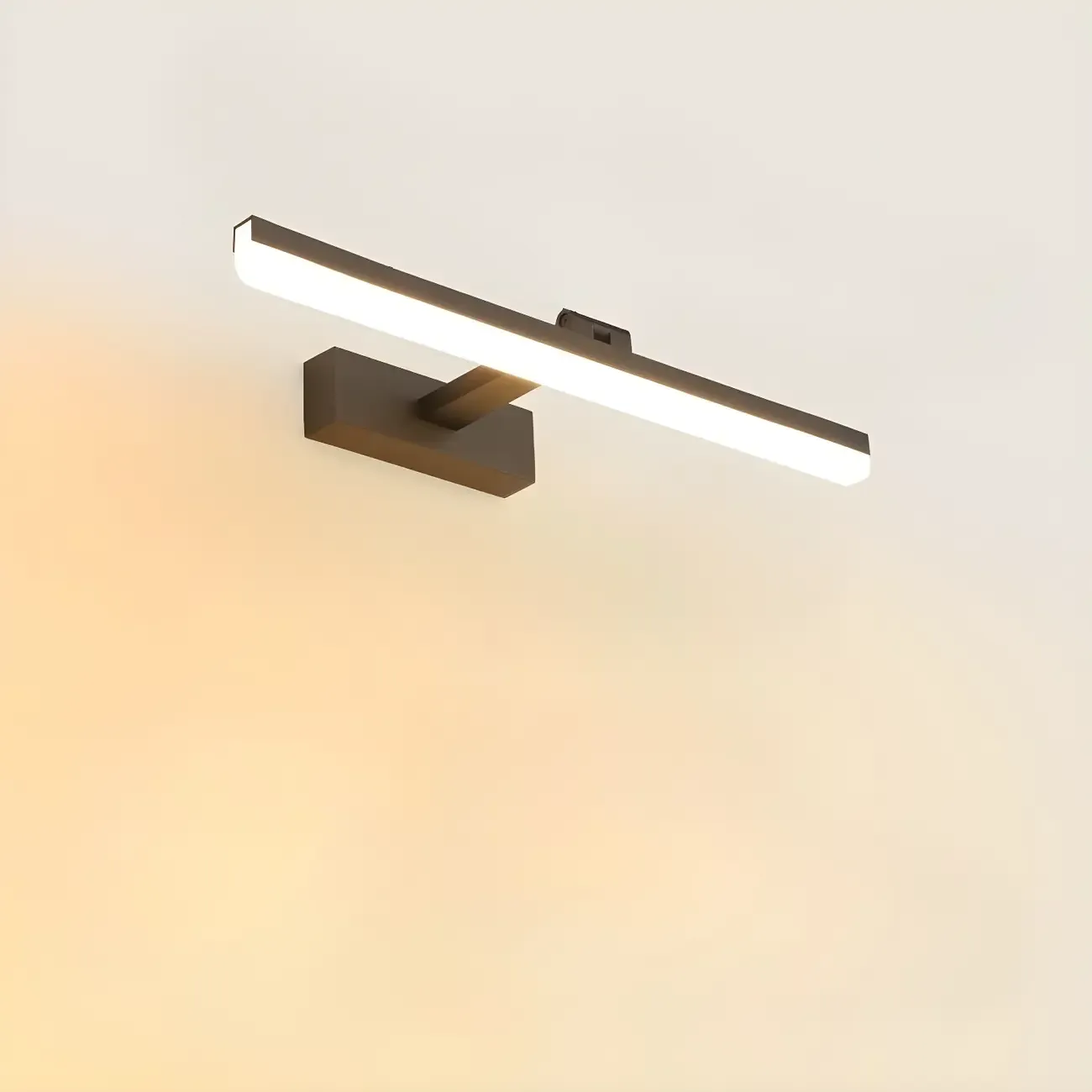 Edge Sleek Black LED Linear Vanity Light for Bathroom Mirror Image - 35