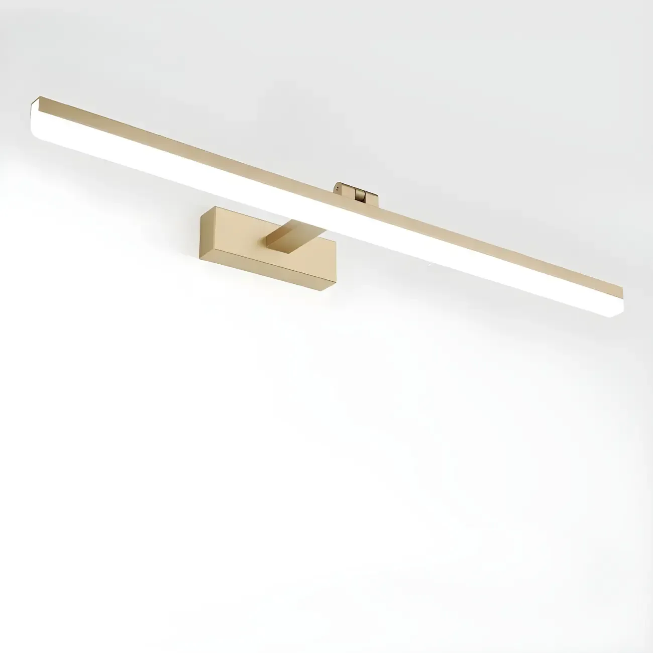 Edge Sleek Black LED Linear Vanity Light for Bathroom Mirror Image - 45