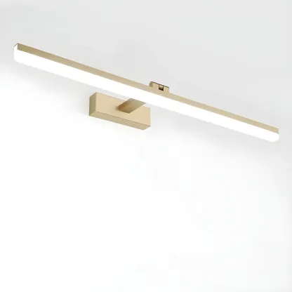 Edge Sleek Black LED Linear Vanity Light for Bathroom Mirror Image - 45