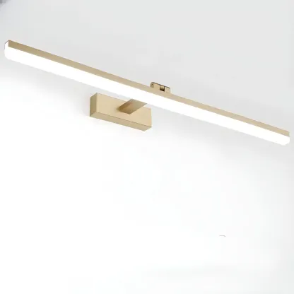 Edge Sleek Black LED Linear Vanity Light for Bathroom Mirror Image - 46