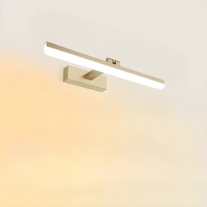 Edge Sleek Black LED Linear Vanity Light for Bathroom Mirror Image - 47