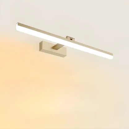 Edge Sleek Black LED Linear Vanity Light for Bathroom Mirror Image - 49