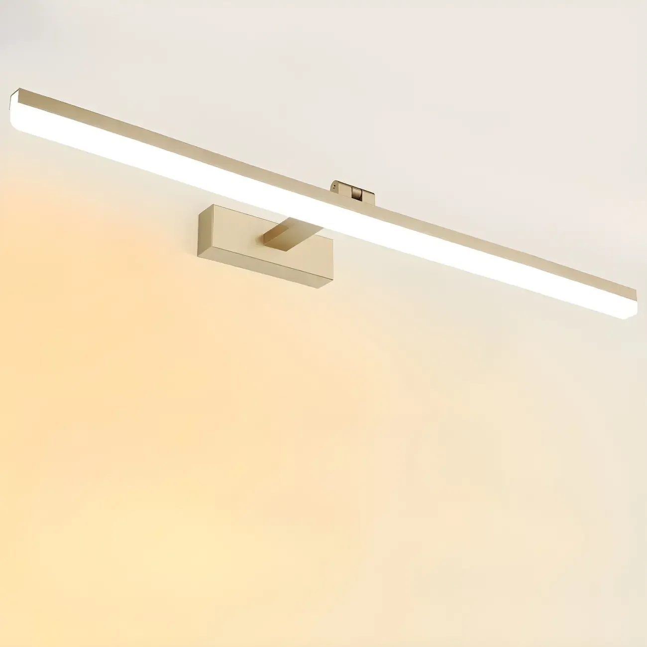 Edge Sleek Black LED Linear Vanity Light for Bathroom Mirror Image - 52