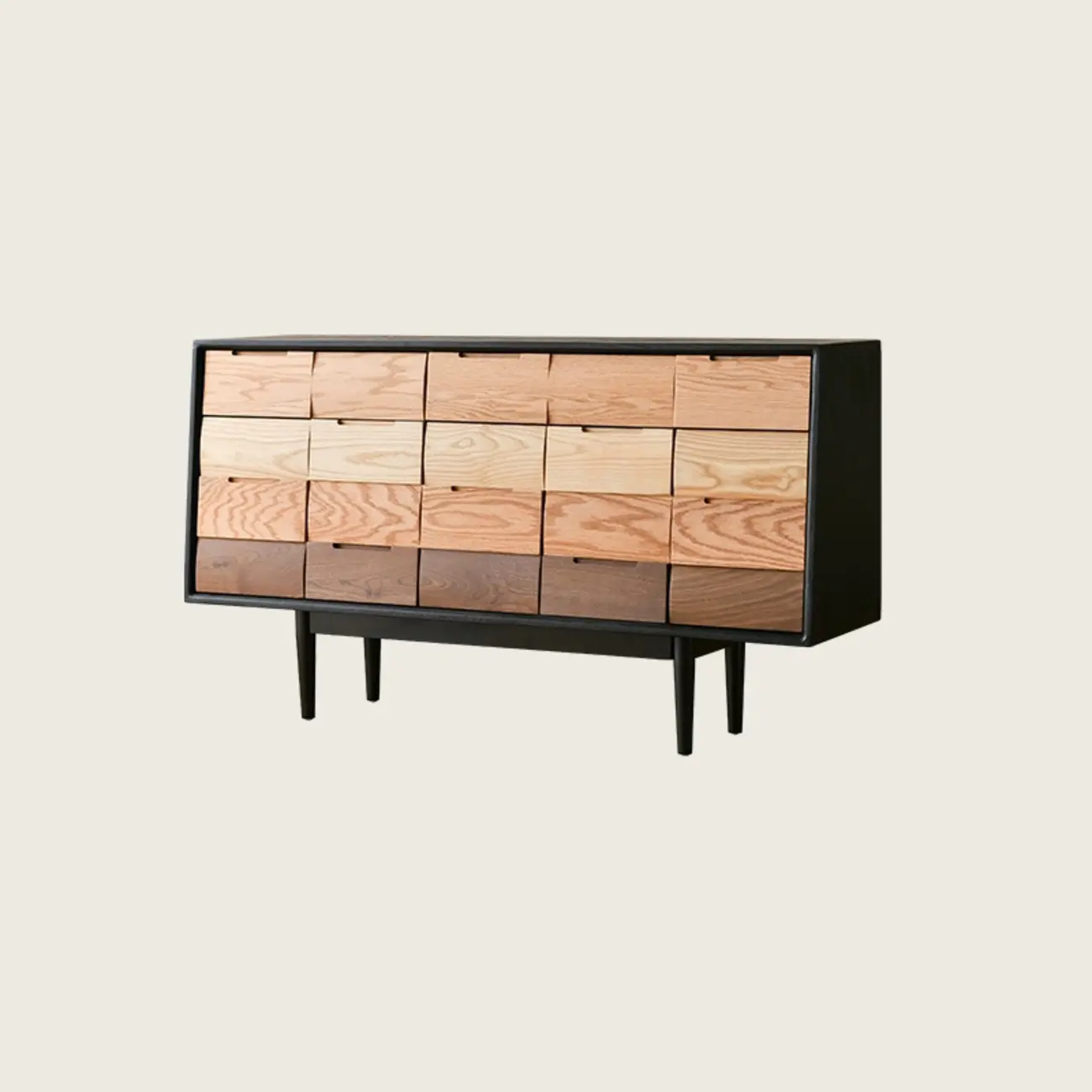 Modern Multi-Tone Wooden Sideboard with Storage & Cabinet  Image - 3 | homeyfad