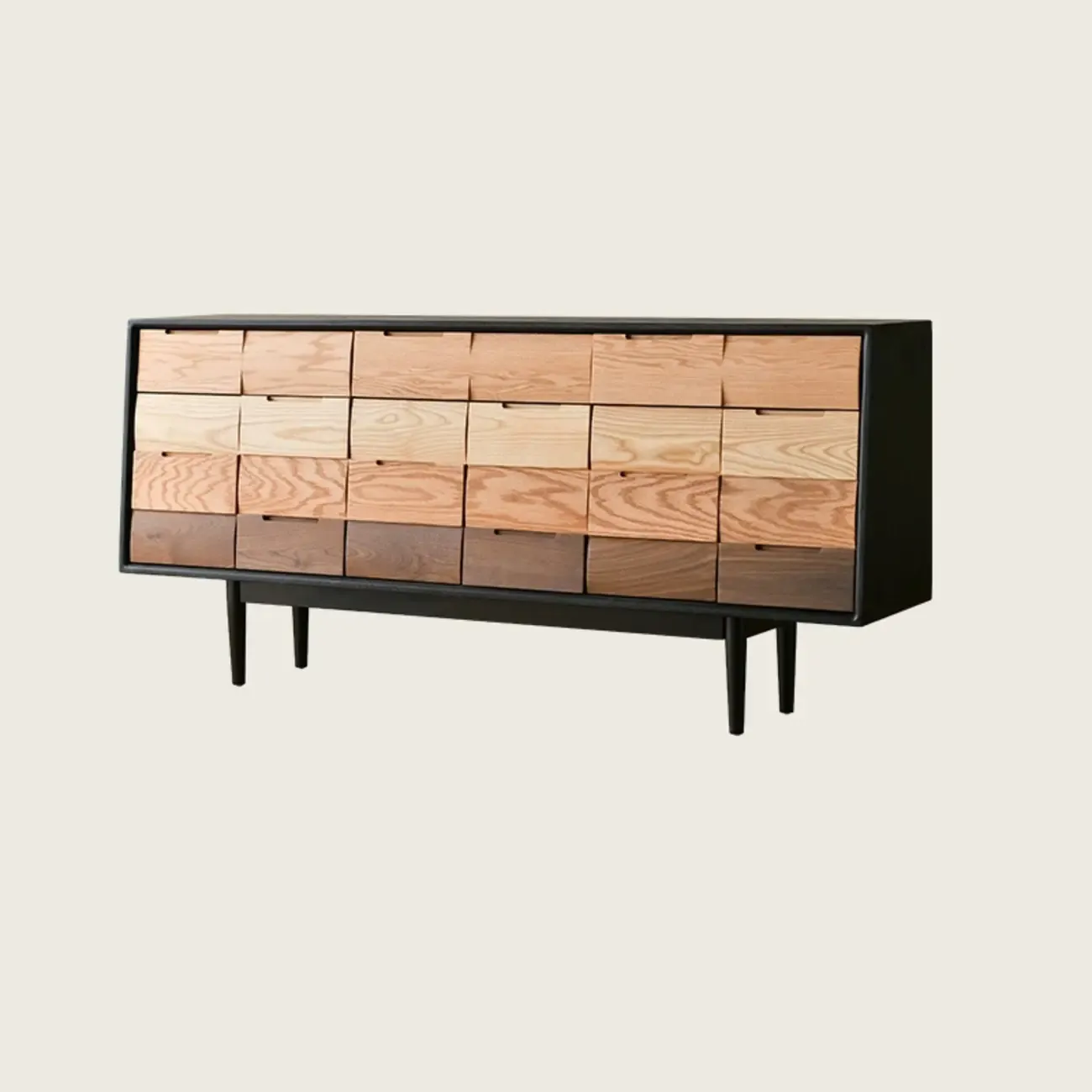Modern Multi-Tone Wooden Sideboard with Storage & Cabinet  Image - 5