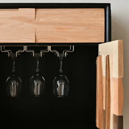 Modern Multi-Tone Wooden Sideboard with Storage & Cabinet  Image - 9