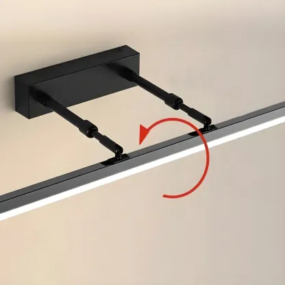 Modern Metal Silver LED Vanity Light with Acrylic Front for Living room Image - 7