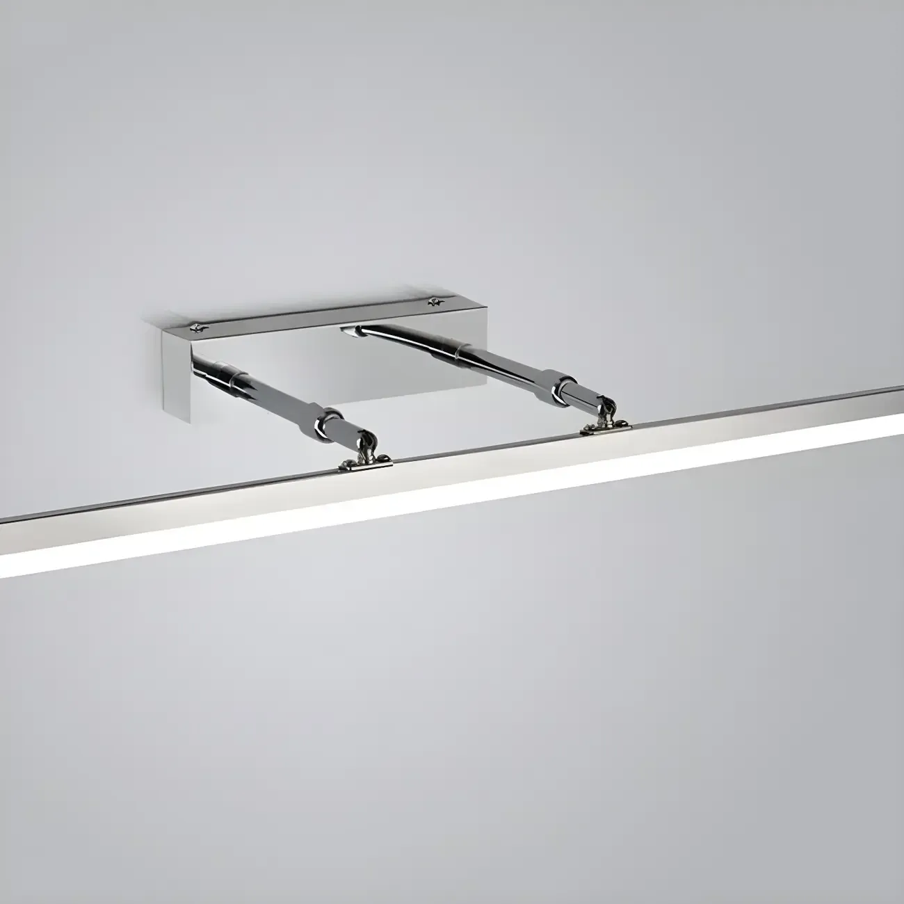 Modern Metal Silver LED Vanity Light with Acrylic Front for Living room Image - 8