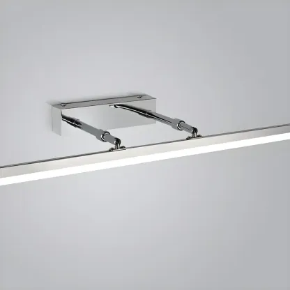 Modern Metal Silver LED Vanity Light with Acrylic Front for Living room Image - 8