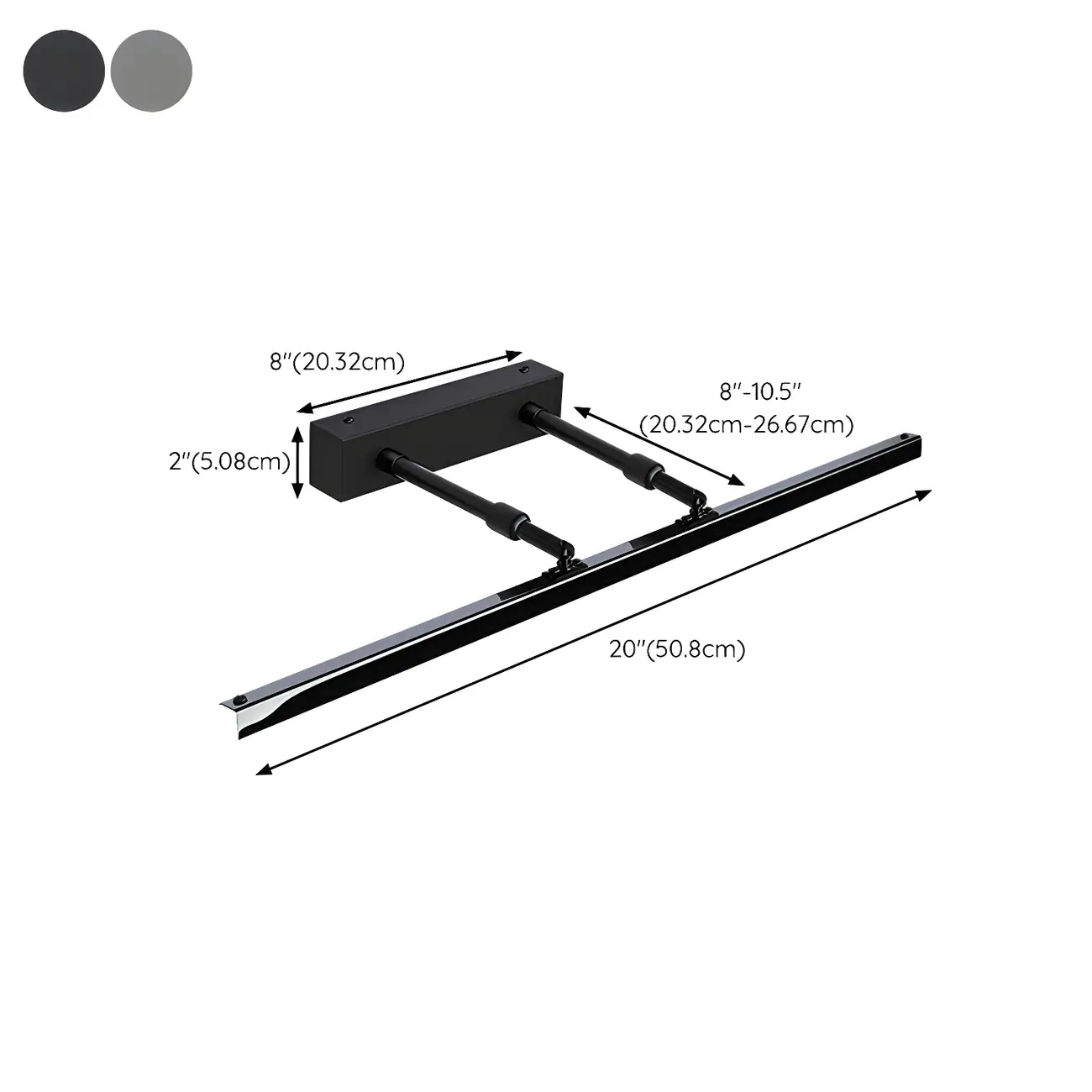 Modern Metal Silver LED Vanity Light with Acrylic Front for Living room Image - 14 | homeyfad