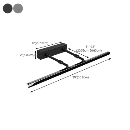 Modern Metal Silver LED Vanity Light with Acrylic Front for Living room Image - 14