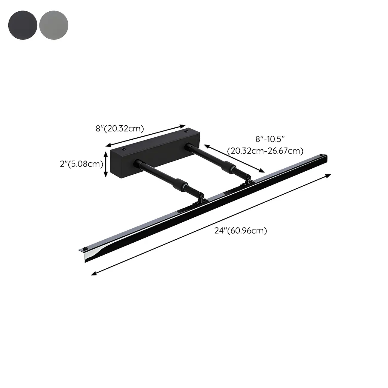 Modern Metal Silver LED Vanity Light with Acrylic Front for Living room Image - 15 | homeyfad