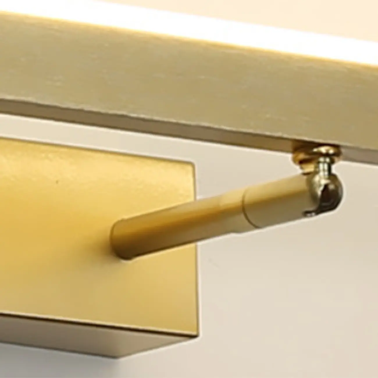 Gold LED Modern Mirror Front Wall Lamp with Integrated Dimmer Image - 6 | homeyfad