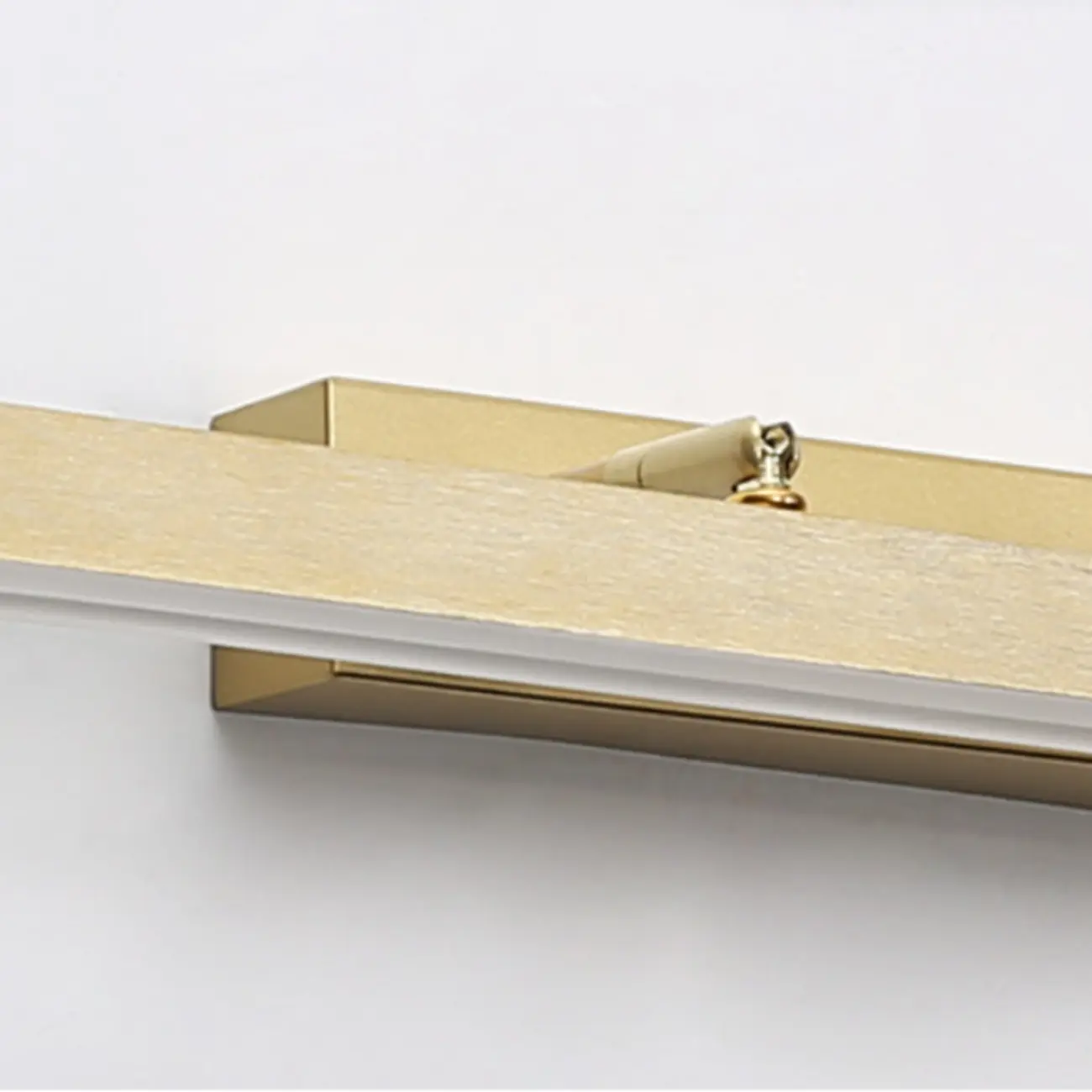 Gold LED Modern Mirror Front Wall Lamp with Integrated Dimmer Image - 7 | homeyfad