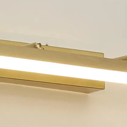 Gold LED Modern Mirror Front Wall Lamp with Integrated Dimmer Image - 8