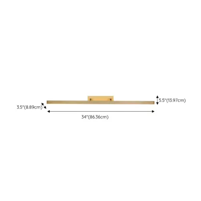 Gold LED Modern Mirror Front Wall Lamp with Integrated Dimmer Image - 11