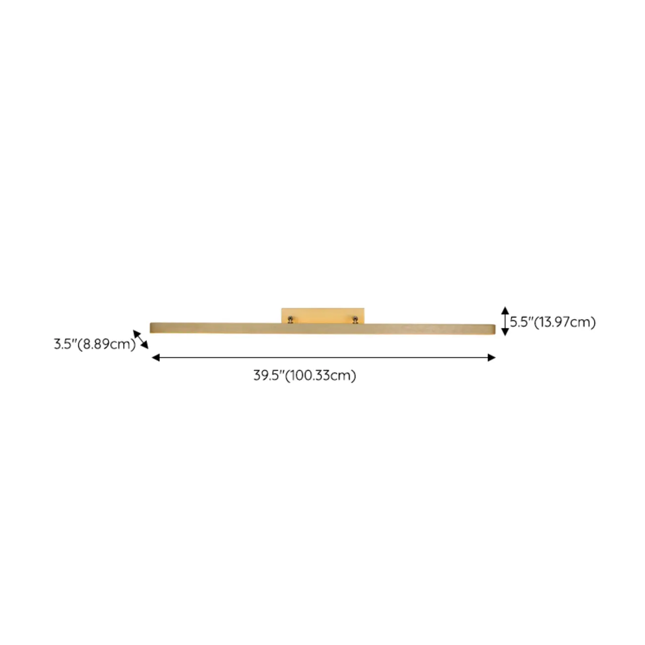 Gold LED Modern Mirror Front Wall Lamp with Integrated Dimmer Image - 12 | homeyfad