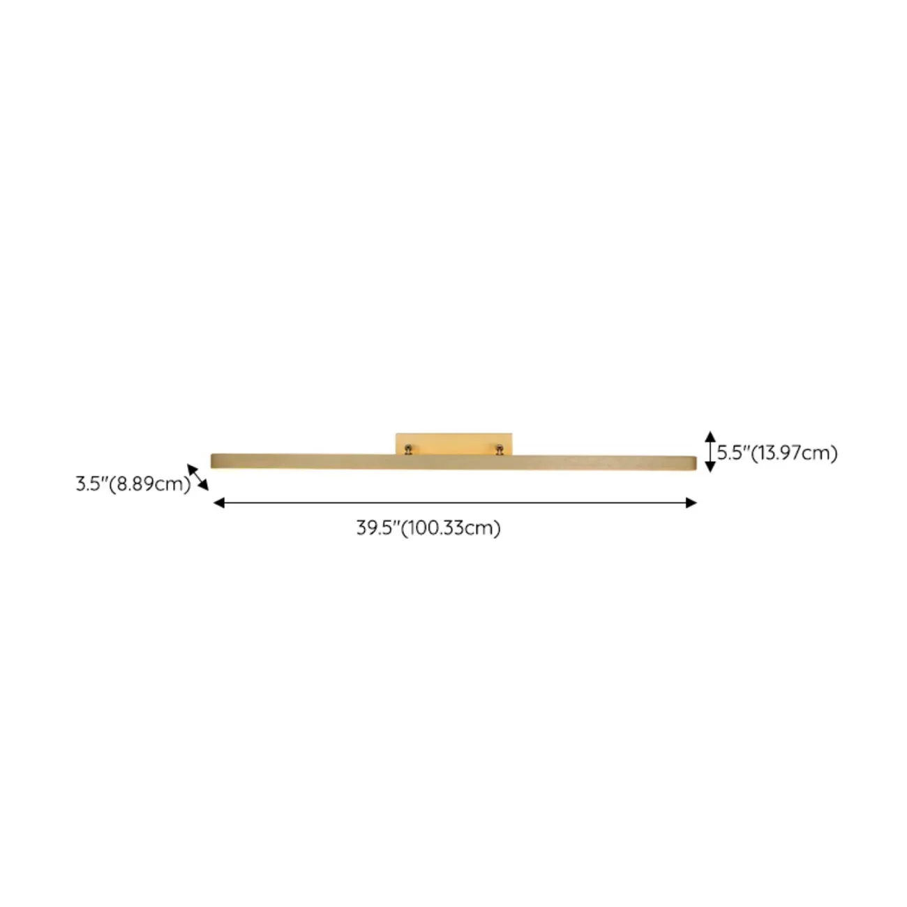 Gold LED Modern Mirror Front Wall Lamp with Integrated Dimmer Image - 12