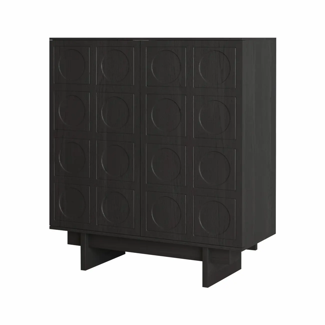 Modern Brown Sideboard with Adjustable Shelves & Cabinets Image - 7 | homeyfad