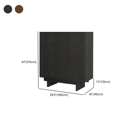 Modern Brown Sideboard with Adjustable Shelves & Cabinets #size