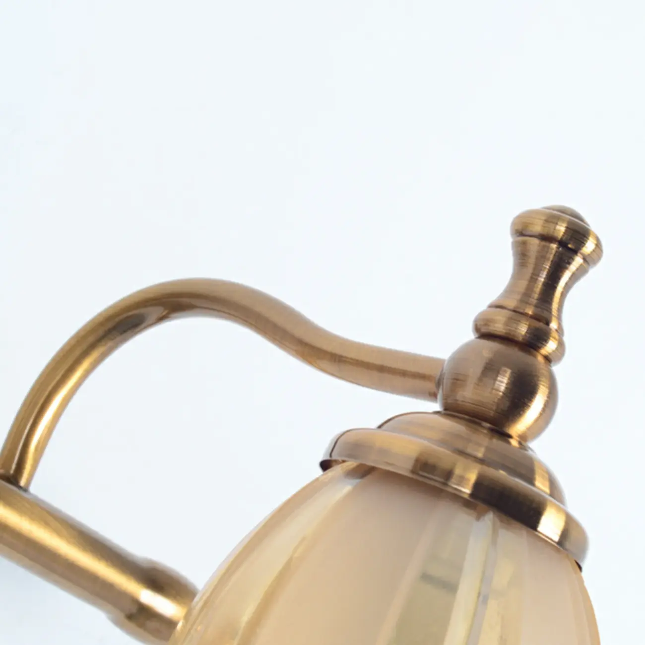 Contemporary Metal Vanity Light with Floral Glass Shade for Bedroom Decor Image - 10 | homeyfad