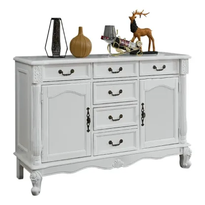 Vintage Brown Wooden Sideboard with Cabinets & Drawers  Image - 3