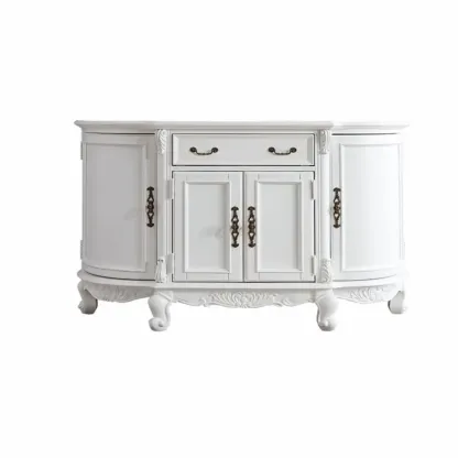 Vintage Brown Wooden Sideboard with Cabinets & Drawers  Image - 5