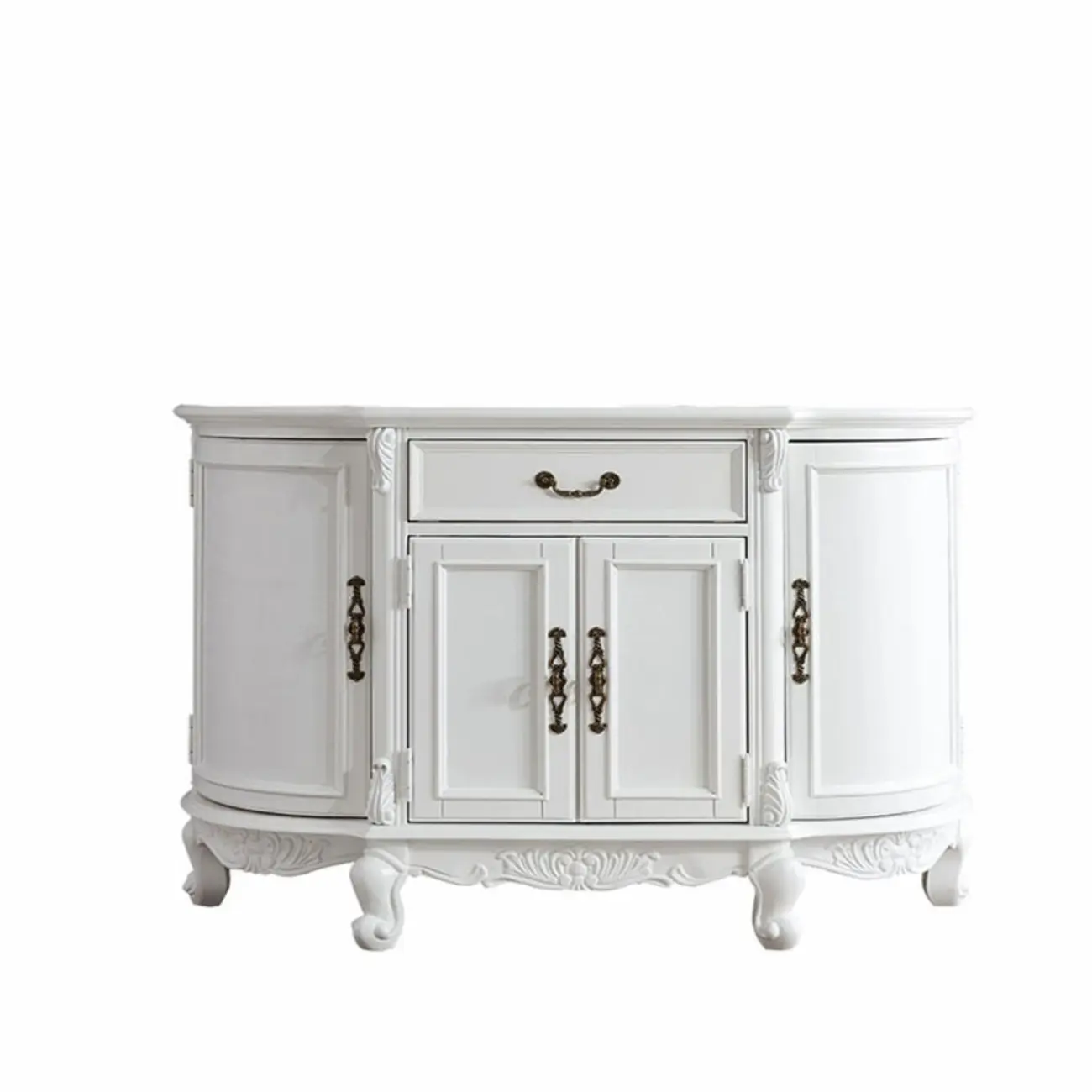 Vintage Brown Wooden Sideboard with Cabinets & Drawers  Image - 9 | homeyfad