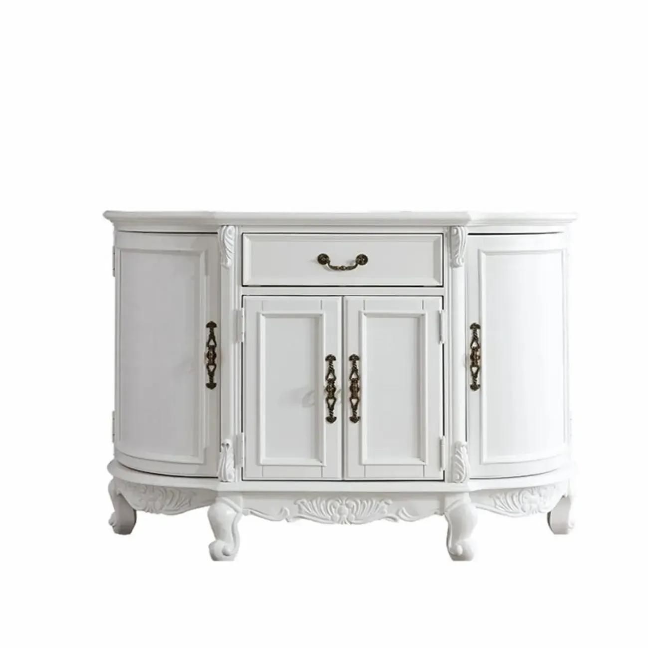 Vintage Brown Wooden Sideboard with Cabinets & Drawers  Image - 11