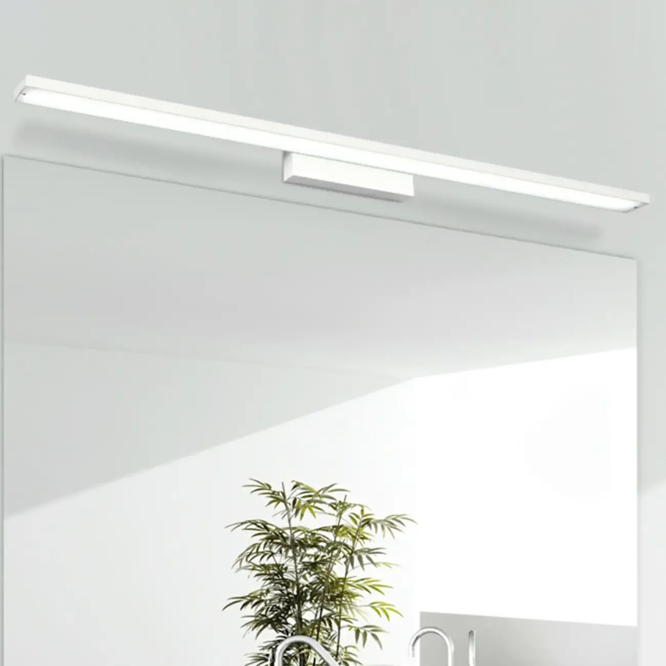 Modern LED Black Rectangle Vanity Light for Bathroom Mirror Image - 4