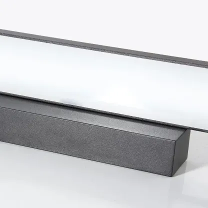 Modern LED Black Rectangle Vanity Light for Bathroom Mirror Image - 6