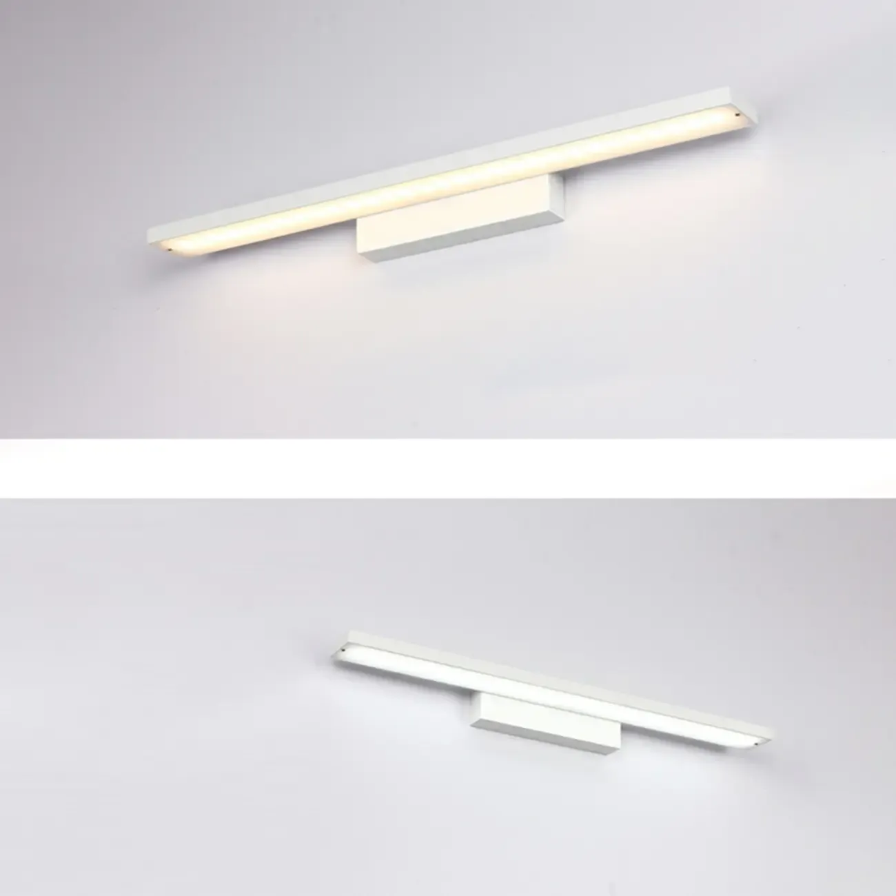 Modern LED Black Rectangle Vanity Light for Bathroom Mirror Image - 8