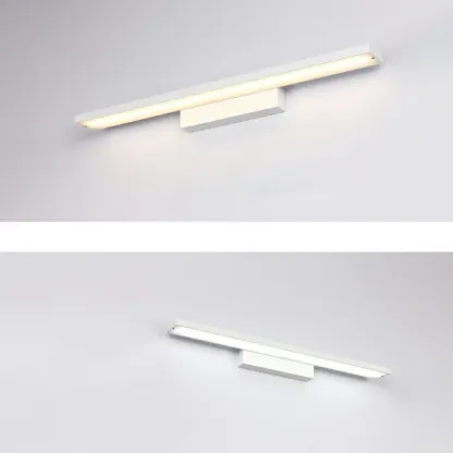 Modern LED Black Rectangle Vanity Light for Bathroom Mirror Image - 8