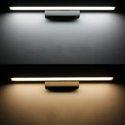 Modern LED Black Rectangle Vanity Light for Bathroom Mirror Image - 9