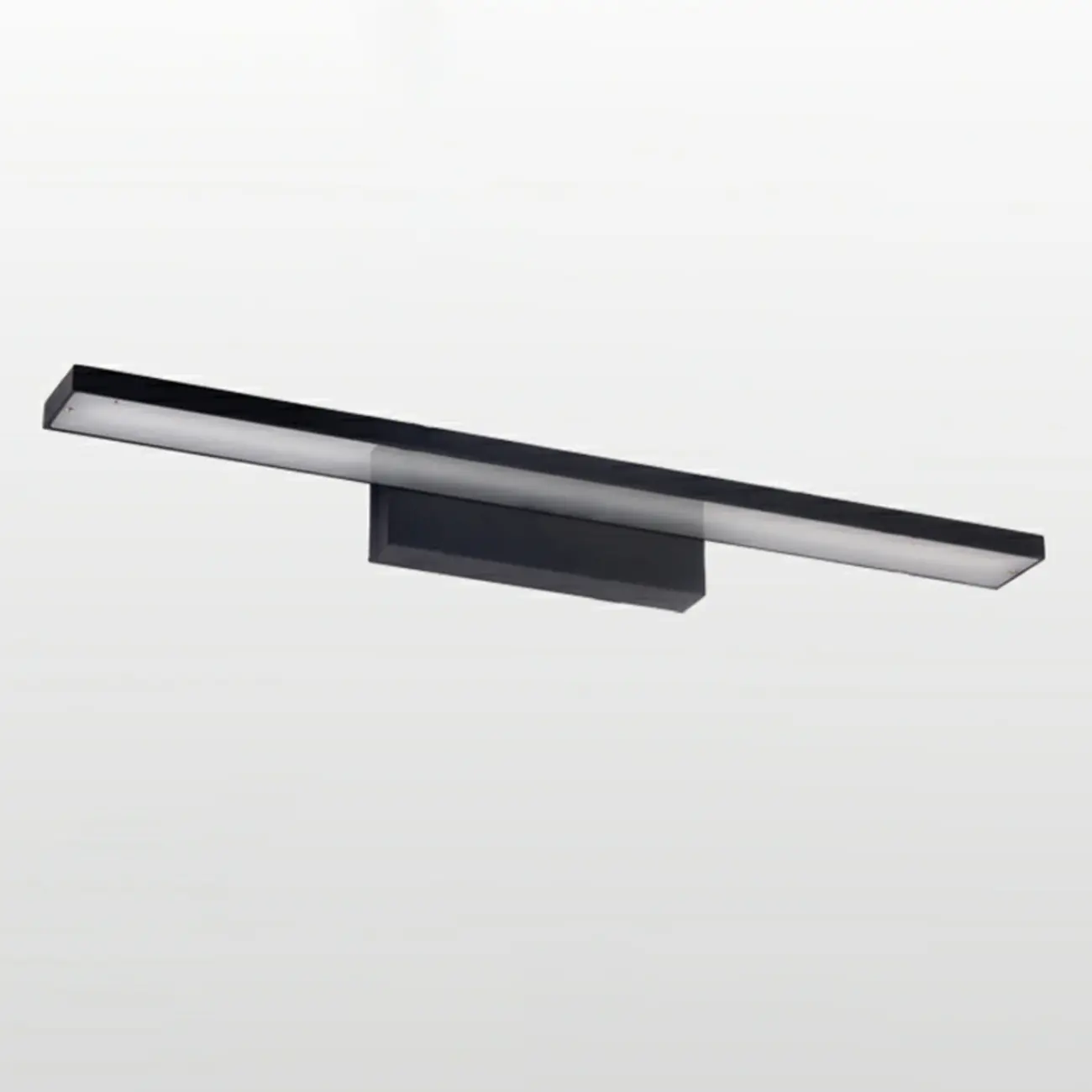 Modern LED Black Rectangle Vanity Light for Bathroom Mirror Image - 10 | homeyfad