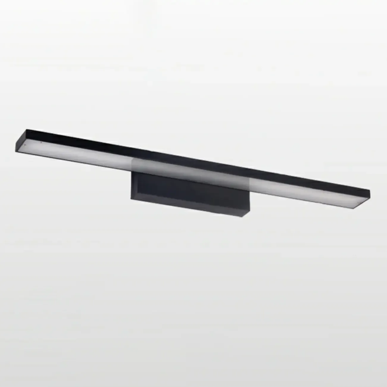 Modern LED Black Rectangle Vanity Light for Bathroom Mirror Image - 10