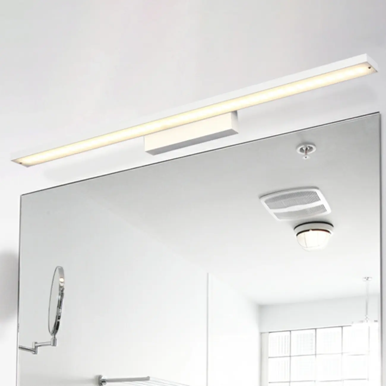 Modern LED Black Rectangle Vanity Light for Bathroom Mirror Image - 13 | homeyfad
