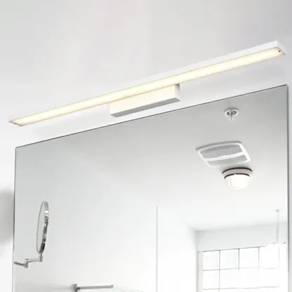 Modern LED Black Rectangle Vanity Light for Bathroom Mirror Image - 13
