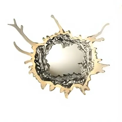 Designer Silver Resin Water Spray Wall Lamp for Home Decor Image - 5